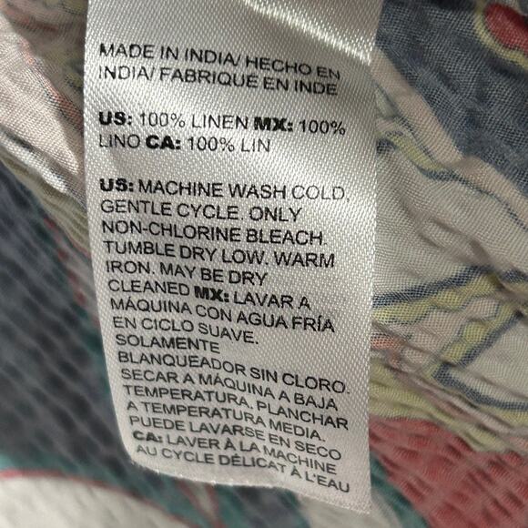 Chico's Tie Front Kimono Heavy Crinkle Gauze Size 8 Med Southwestern Boho Luxe - Picture 8 of 8